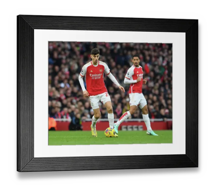 Framed Print : Arsenal's Kai Havertz Shines in Premier League Clash Against Brighton & Hove Albion (2023-24)