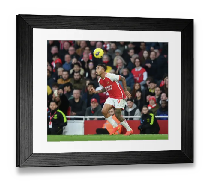 Framed Print : Gabriel Jesus in Action: Arsenal vs Brighton & Hove Albion, Premier League 2023-24