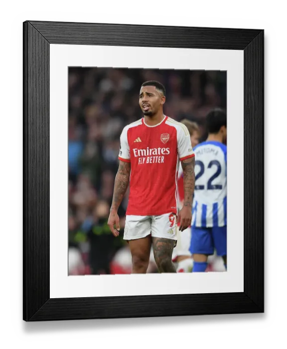 Framed Print : Gabriel Jesus in Action: Arsenal vs Brighton & Hove Albion, Premier League 2023-24 Framed Print : Gabriel Jesus in Action: Arsenal vs Brighton & Hove Albion, Premier League 2023-24