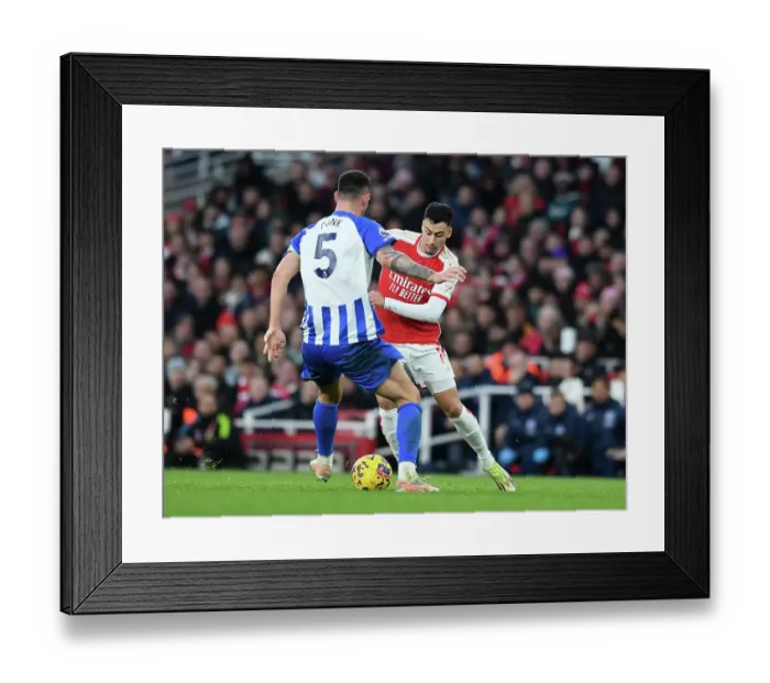Framed Print : Martinelli's Nutmeg: Arsenal vs Brighton & Hove Albion, Premier League 2023-24