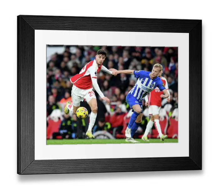 Framed Print : Arsenal vs Brighton: Havertz Fights for Possession in the 2023-24 Premier League Clash Framed Print : Arsenal vs Brighton: Havertz Fights for Possession in the 2023-24 Premier League Clash
