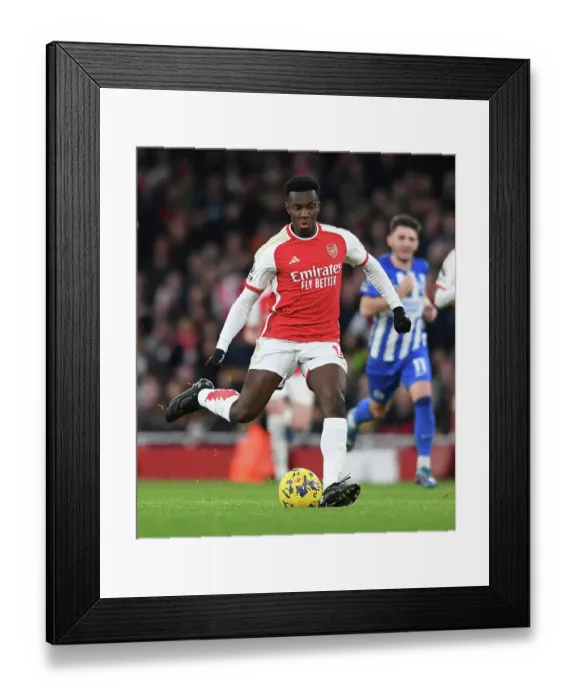 Framed Print : Arsenal's Eddie Nketiah in Action: Arsenal vs Brighton & Hove Albion, Premier League 2023-24