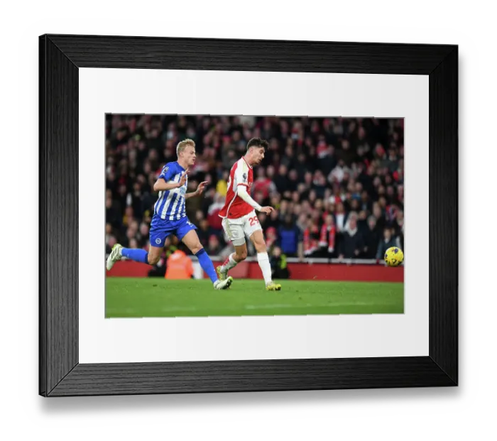 Framed Print : Arsenal's Kai Havertz Scores His Second Goal: Arsenal 2-0 Brighton (2023-24 Premier League)