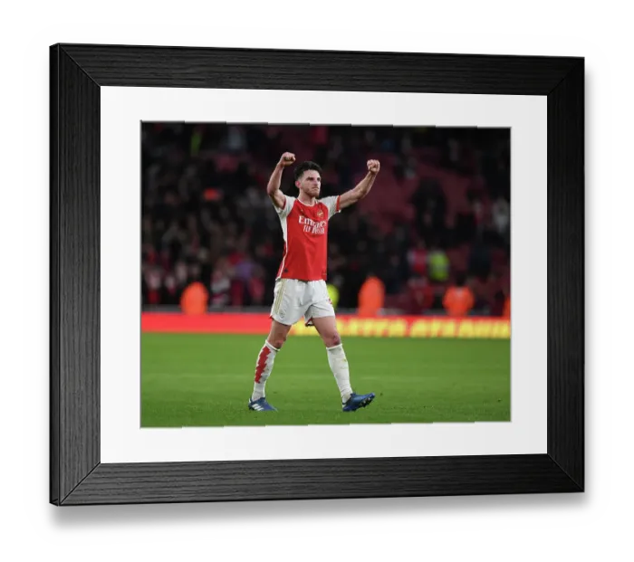 Framed Print : Arsenal Celebrate Victory: Arsenal FC vs Brighton & Hove Albion, Premier League 2023-24