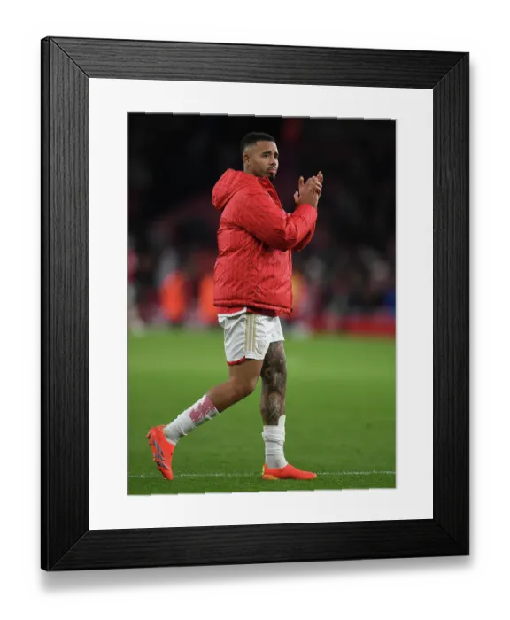 Framed Print : Gabriel Jesus's Euphoric Reaction: Arsenal's Thrilling Victory Over Brighton & Hove Albion (2023-24) Framed Print : Gabriel Jesus's Euphoric Reaction: Arsenal's Thrilling Victory Over Brighton & Hove Albion (2023-24)