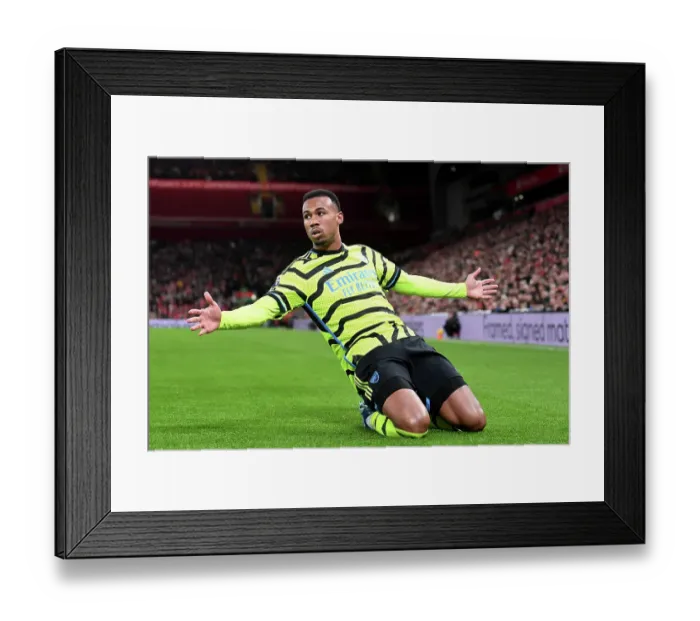 Framed Print : Gabriel's Stunner: Arsenal Stuns Liverpool in Premier League Showdown (2023-24) Framed Print : Gabriel's Stunner: Arsenal Stuns Liverpool in Premier League Showdown (2023-24)
