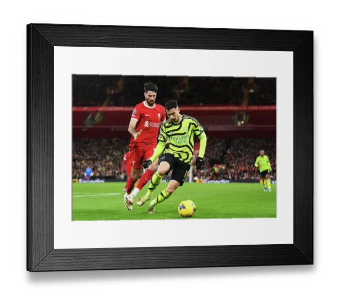 Framed Print : Martinelli's Intense Battle at Anfield: Arsenal vs. Liverpool (2023-24) Framed Print : Martinelli's Intense Battle at Anfield: Arsenal vs. Liverpool (2023-24)