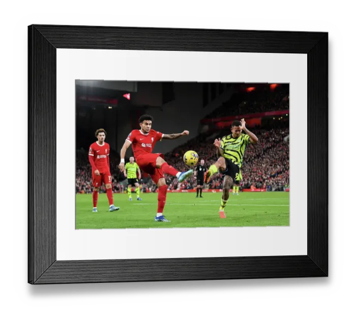Framed Print : Battle for Possession: Liverpool vs. Arsenal - A Tactical Clash (2023-24)