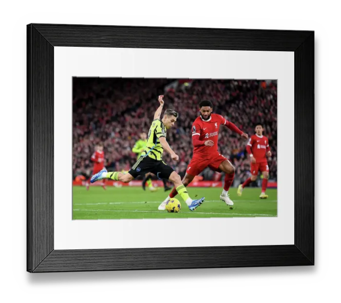Framed Print : Trossard vs. Gomez: Intense Battle at Anfield - Liverpool vs. Arsenal, Premier League 2023-24 Framed Print : Trossard vs. Gomez: Intense Battle at Anfield - Liverpool vs. Arsenal, Premier League 2023-24