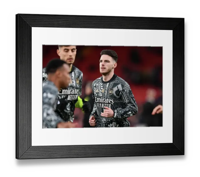 Framed Print : Arsenal's Declan Rice Gears Up for Liverpool Showdown - Premier League 2023-24 Framed Print : Arsenal's Declan Rice Gears Up for Liverpool Showdown - Premier League 2023-24