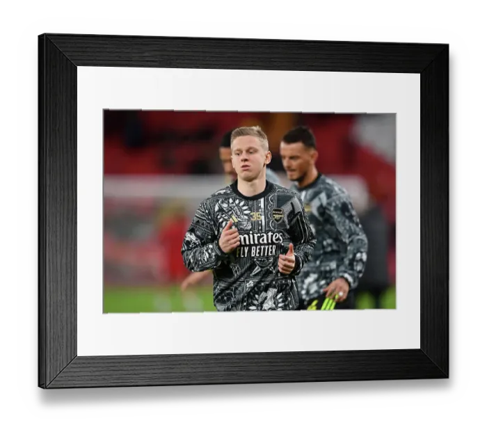 Framed Print : Arsenal's Zinchenko Gears Up for Liverpool Showdown - Premier League 2023-24 Framed Print : Arsenal's Zinchenko Gears Up for Liverpool Showdown - Premier League 2023-24