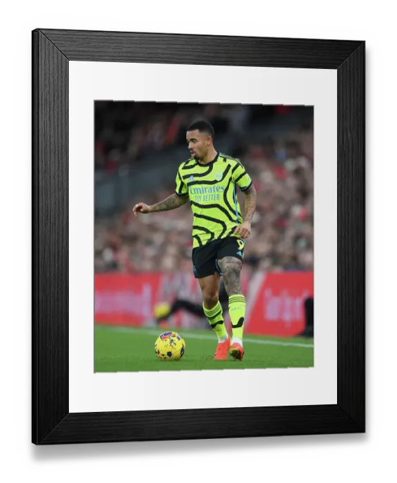 Framed Print : Gabriel Jesus vs. Liverpool: Premier League Showdown (2023-24) Framed Print : Gabriel Jesus vs. Liverpool: Premier League Showdown (2023-24)