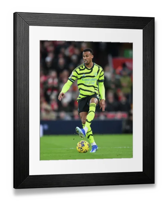Framed Print : Magalhaes vs. Liverpool: A Premier League Showdown - Arsenal Star's Battle at Anfield (2023-24) Framed Print : Magalhaes vs. Liverpool: A Premier League Showdown - Arsenal Star's Battle at Anfield (2023-24)