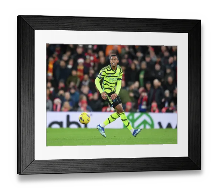 Framed Print : Gabriel Magalhaes Faces Off Against Liverpool in Premier League Showdown (2023-24)