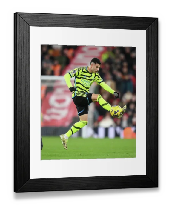 Framed Print : Martinelli's Brilliant Performance: Liverpool vs. Arsenal, Premier League 2023-24