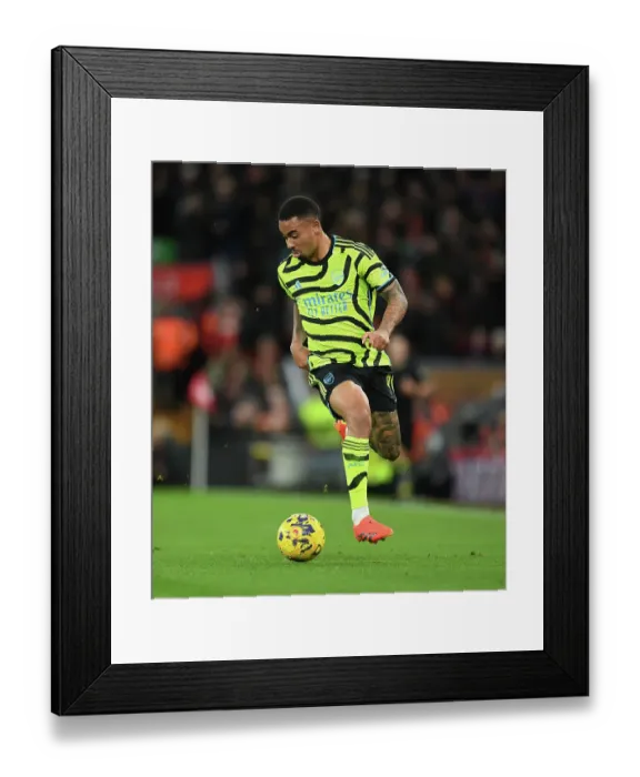 Framed Print : Gabriel Jesus Faces Off Against Liverpool: Premier League Showdown (2023-24) Framed Print : Gabriel Jesus Faces Off Against Liverpool: Premier League Showdown (2023-24)