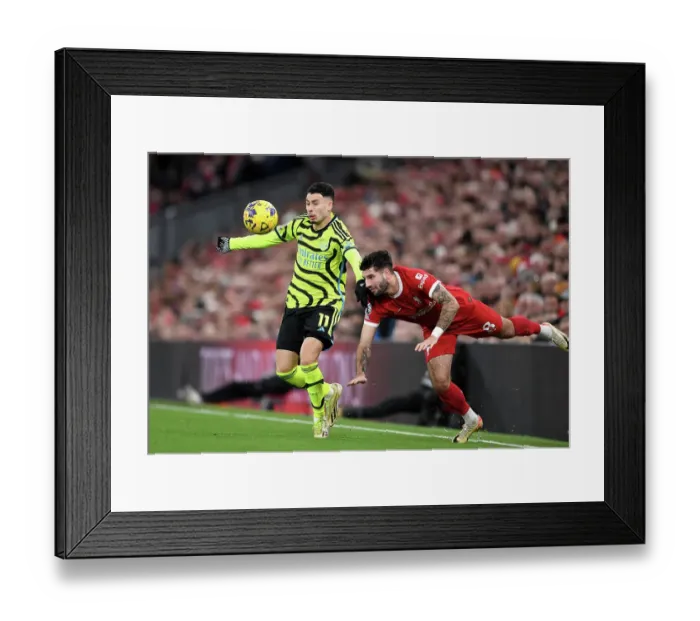 Framed Print : Battle for Possession: Liverpool vs. Arsenal - Premier League 2023-24
