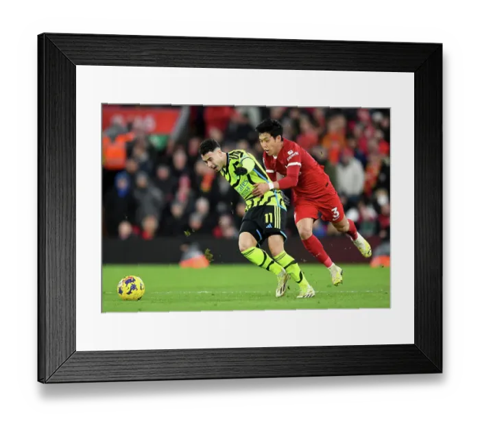 Framed Print : Martinelli vs Endo: Intense Battle at Anfield - Liverpool vs Arsenal, Premier League 2023-24 Framed Print : Martinelli vs Endo: Intense Battle at Anfield - Liverpool vs Arsenal, Premier League 2023-24