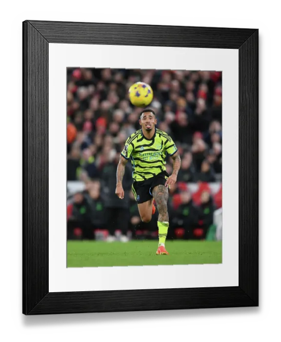 Framed Print : Gabriel Jesus in Action: Liverpool vs. Arsenal, Premier League 2023-24