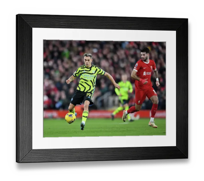 Framed Print : Battle at Anfield: Trossard vs. Szoboszlai - Igniting the Premier League Rivalry (2023-24)