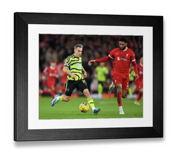 Framed Print : Trossard vs. Gomez: A Riveting Battle at Anfield - Premier League 2023-24 Framed Print : Trossard vs. Gomez: A Riveting Battle at Anfield - Premier League 2023-24