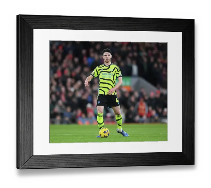 Framed Print : Decisive Moment: Rice in Action - Liverpool vs. Arsenal, Premier League 2023-24 Framed Print : Decisive Moment: Rice in Action - Liverpool vs. Arsenal, Premier League 2023-24