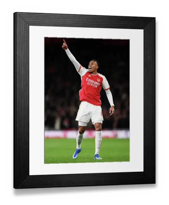 Framed Print : Arsenal's Gabriel Reacts During Arsenal vs. West Ham United, Premier League 2023-24 Framed Print : Arsenal's Gabriel Reacts During Arsenal vs. West Ham United, Premier League 2023-24