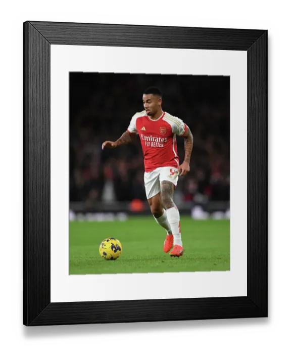Framed Print : Arsenal's Gabriel Jesus Shines in Arsenal FC vs. West Ham United (2023-24)