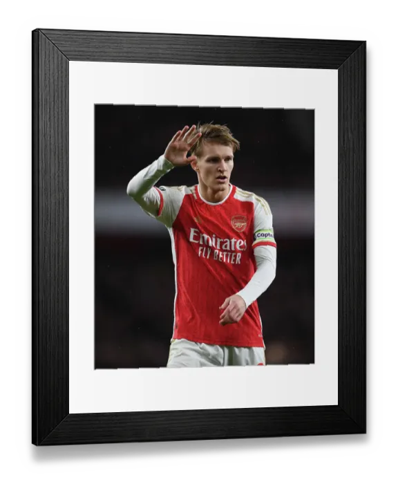 Framed Print : Martin Odegaard Shines: Arsenal's Dominant Win Against West Ham United (2023-24) Framed Print : Martin Odegaard Shines: Arsenal's Dominant Win Against West Ham United (2023-24)