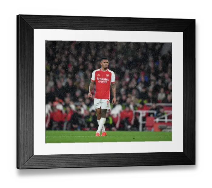Framed Print : Gabriel Jesus Shines: Arsenal's Dominant Performance Against West Ham United (2023-24)
