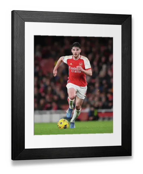 Framed Print : Arsenal vs West Ham: Declan Rice in Action - Premier League 2023-24