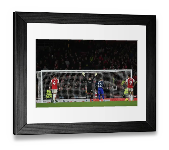 Framed Print : Arsenal vs West Ham: David Raya in Action at the Emirates Stadium (2023-24)