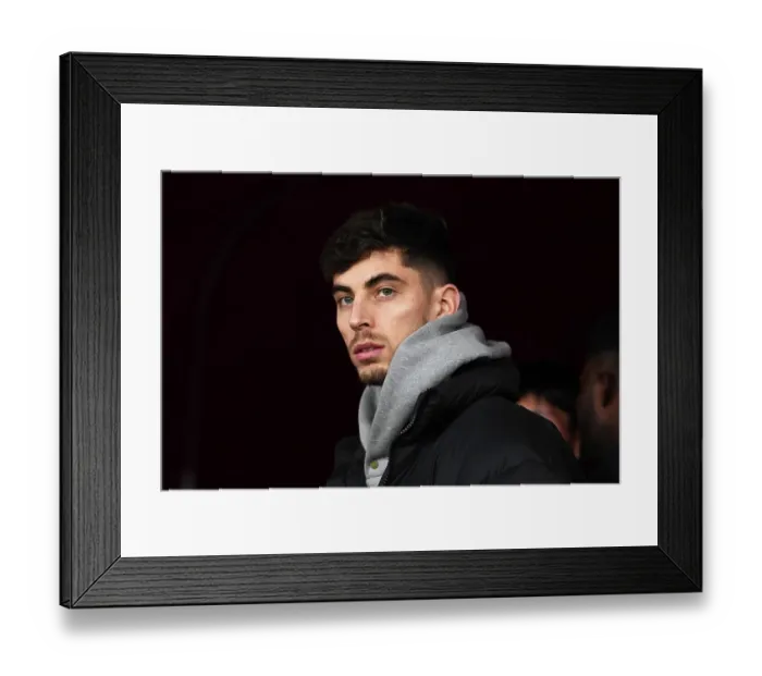 Framed Print : Arsenal's Kai Havertz Awaits West Ham United Showdown at Emirates Stadium (2023-24)