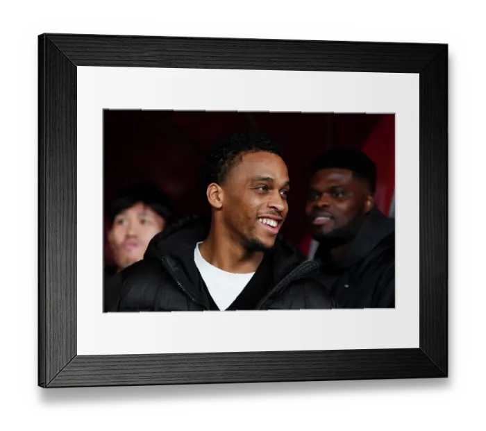 Framed Print : Arsenal's Jurrien Timber Awaits West Ham United in the Tunnel (2023-24) Framed Print : Arsenal's Jurrien Timber Awaits West Ham United in the Tunnel (2023-24)