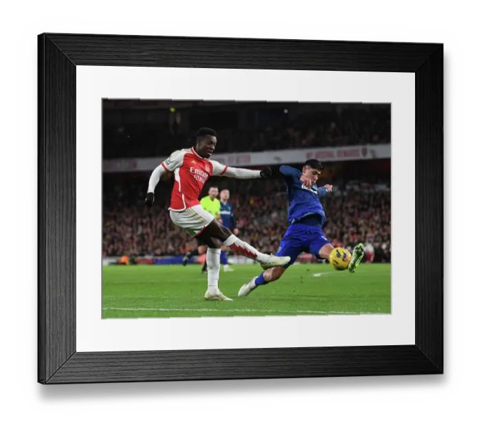 Framed Print : Arsenal's Nketiah Scores Under Pressure Against West Ham in 2023-24 Premier League Framed Print : Arsenal's Nketiah Scores Under Pressure Against West Ham in 2023-24 Premier League