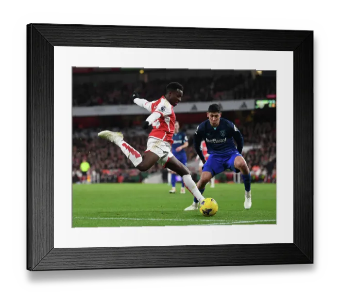 Framed Print : Nketiah's Last-Minute Stunner: Arsenal Secure Dramatic Victory Over West Ham in 2023-24 Premier League Framed Print : Nketiah's Last-Minute Stunner: Arsenal Secure Dramatic Victory Over West Ham in 2023-24 Premier League
