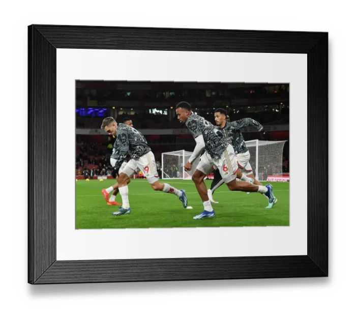 Framed Print : Arsenal FC vs West Ham United: Gabriel's Pre-Match Warm-Up at Emirates Stadium (2023-24) Framed Print : Arsenal FC vs West Ham United: Gabriel's Pre-Match Warm-Up at Emirates Stadium (2023-24)