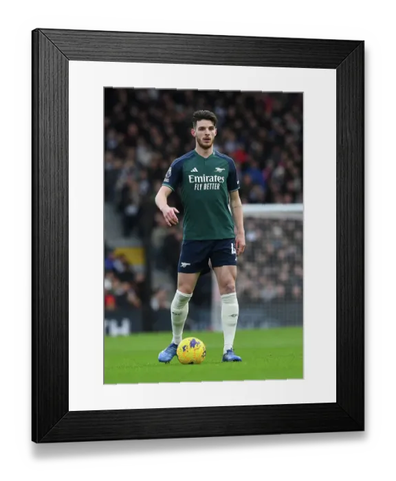 Framed Print : Arsenal's Declan Rice Shines in Fulham vs. Arsenal Premier League Clash (2023-24) Framed Print : Arsenal's Declan Rice Shines in Fulham vs. Arsenal Premier League Clash (2023-24)