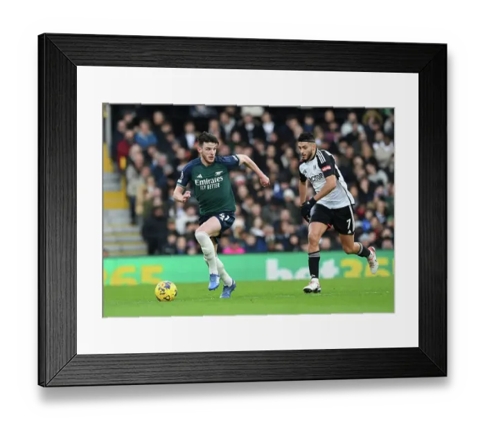 Framed Print : Fulham vs Arsenal: Declan Rice Clashes with Raul Jimenez in Premier League Showdown (2023-24) Framed Print : Fulham vs Arsenal: Declan Rice Clashes with Raul Jimenez in Premier League Showdown (2023-24)