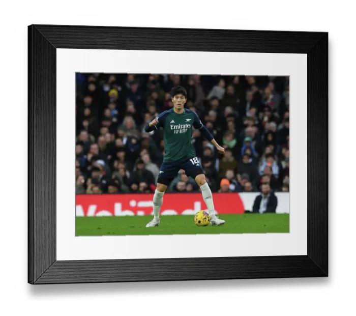 Framed Print : Arsenal's Tomiyasu in Action: Fulham vs. Arsenal, 2023-24 Premier League Framed Print : Arsenal's Tomiyasu in Action: Fulham vs. Arsenal, 2023-24 Premier League