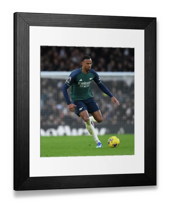 Framed Print : Gabriel Magalhaes in Action: Fulham vs. Arsenal, Premier League 2023-24 Framed Print : Gabriel Magalhaes in Action: Fulham vs. Arsenal, Premier League 2023-24
