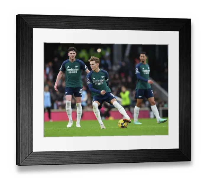Framed Print : Martin Odegaard in Action: Fulham vs Arsenal, Premier League 2023-24 Framed Print : Martin Odegaard in Action: Fulham vs Arsenal, Premier League 2023-24