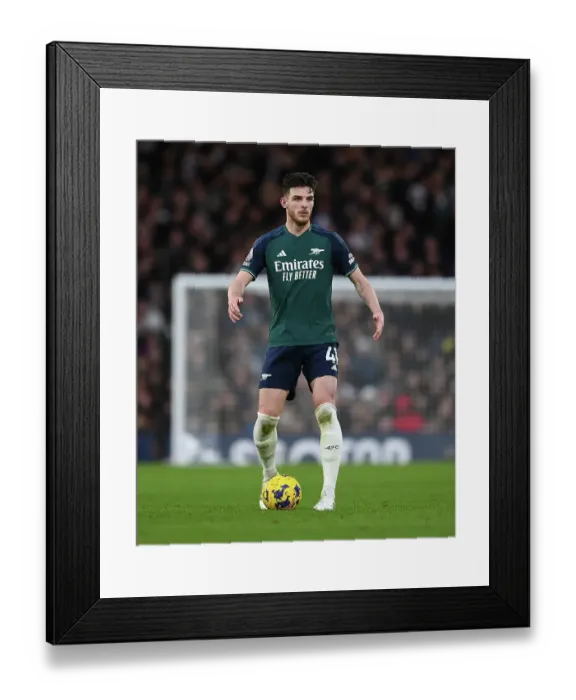 Framed Print : Declan Rice in Action: Fulham vs. Arsenal, Premier League 2023-24 Framed Print : Declan Rice in Action: Fulham vs. Arsenal, Premier League 2023-24