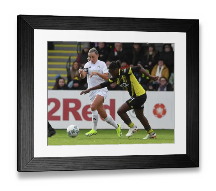 Framed Print : Arsenal vs. Watford Women: FA Cup Fourth Round Battle at Meadow Park Framed Print : Arsenal vs. Watford Women: FA Cup Fourth Round Battle at Meadow Park