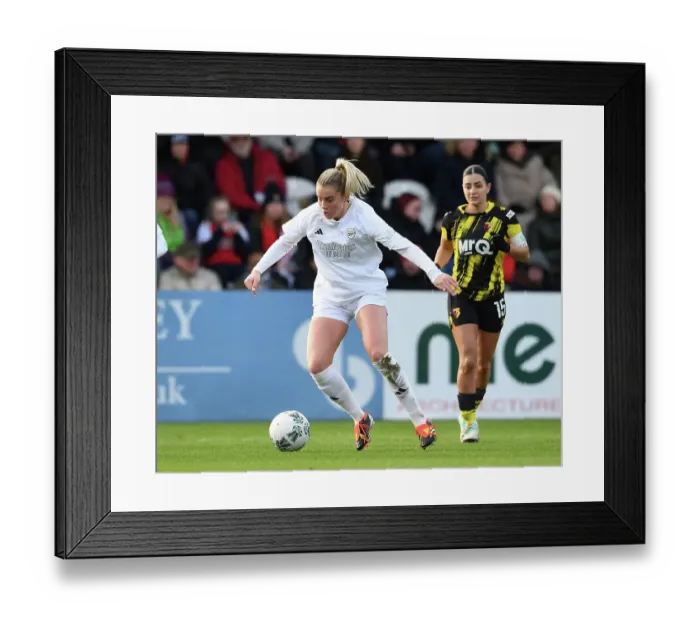 Framed Print : Alessia Russo's Thrilling Performance: Arsenal Women Defeat Watford Women in FA Cup Fourth Round
