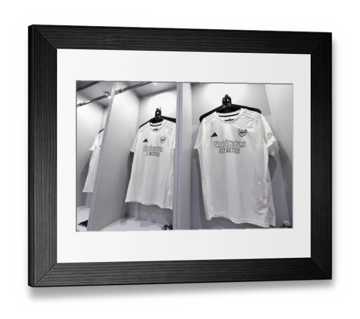 Framed Print : Arsenal Women's No More Red Campaign: Pre-Match Kit Display vs. Watford Women, FA Cup Fourth Round