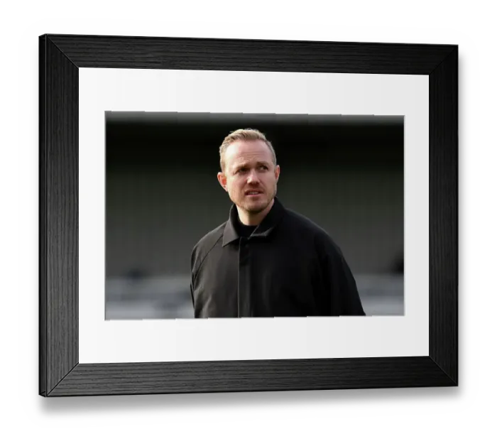 Framed Print : Arsenal Manager Jonas Eidevall Inspects Pitch Before Arsenal Women vs Watford Women FA Cup Match Framed Print : Arsenal Manager Jonas Eidevall Inspects Pitch Before Arsenal Women vs Watford Women FA Cup Match