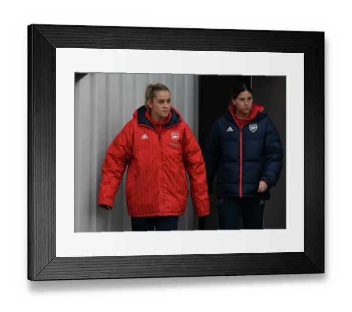 Framed Print : Alessia Russo and Kyra Cooney-Cross of Arsenal Preparing for Kick-off against Watford Women, Women's FA Cup Fourth Round Framed Print : Alessia Russo and Kyra Cooney-Cross of Arsenal Preparing for Kick-off against Watford Women, Women's FA Cup Fourth Round