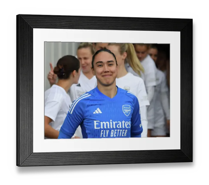 Framed Print : Manuela Zinsberger of Arsenal Prepares for Arsenal Women vs. Watford Women FA Cup Match