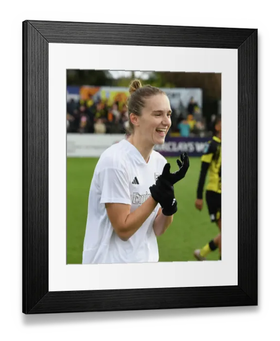 Framed Print : Arsenal's Vivianne Miedema Prepares for FA Cup Clash Against Watford Framed Print : Arsenal's Vivianne Miedema Prepares for FA Cup Clash Against Watford